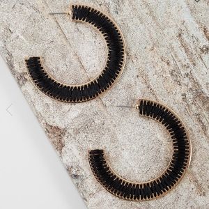 Buckle Thread Wrapped Hoop Earings